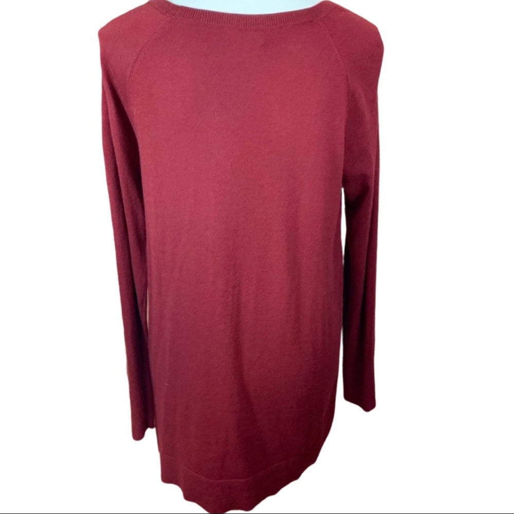 Halogen Burgundy Wool/Cashmere Sweater Tunic - Picture 5 of 9
